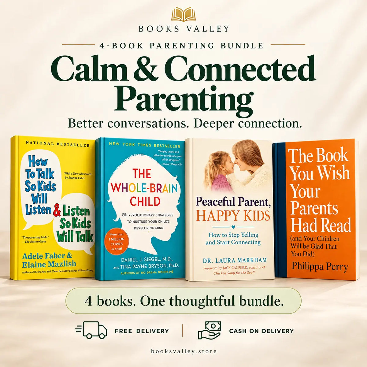 Calm & Connected Parenting Book Bundle – 4 Books | Books Valley